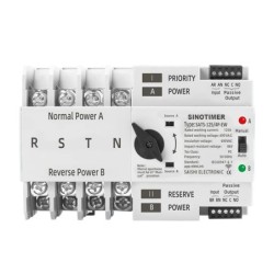 Comutator inteliget pentru PV WiFi eWeLink 4P 125A AC 230V ATS cu alimentare dublă, selector automat de transfer